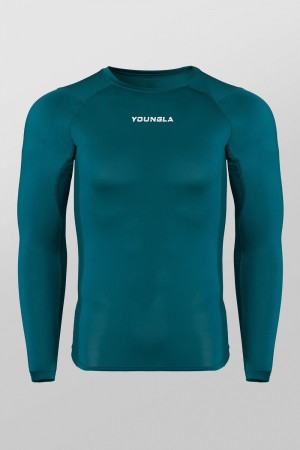 Young LA 830 - Flexfit Compression Longsleeves Teal Canada | SXGE-50127