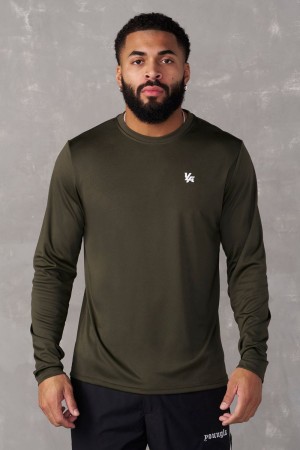 Young LA 835 - Fittech Longsleeves Olive Canada | XLJS-01236