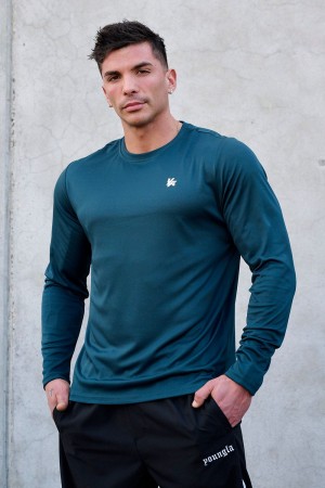 Young LA 835 - Fittech Longsleeves Teal Canada | JBKC-70491