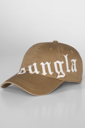 Young LA 9005 - Tilted Logo Dad Hat Khaki Canada | TZDC-54196