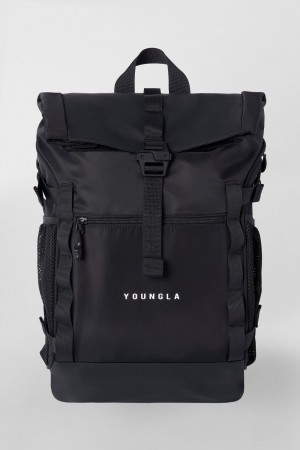 Young LA 9026 - Commuter Backpack Black Canada | WAJI-54908