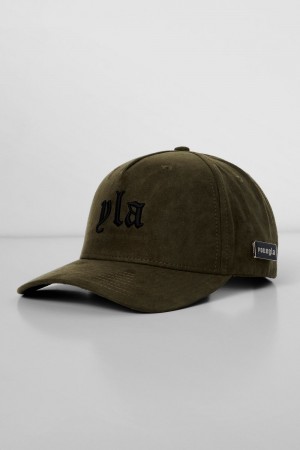 Young LA 915 - Yla Suede Hats Olive Canada | LMYH-43702