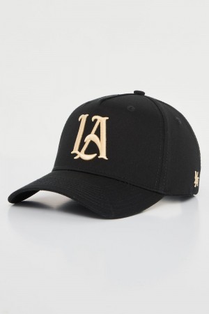 Young LA 920 A-Frame La Snapback Hat 2.0 Earthy Colors Black Canada | VEBA-52037