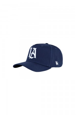 Young LA 920 A-Frame La Snapback Hat 2.0 Navy Canada | GHIU-89241