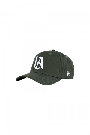 Young LA 920 A-Frame La Snapback Hat 2.0 Olive Canada | OKMB-37518