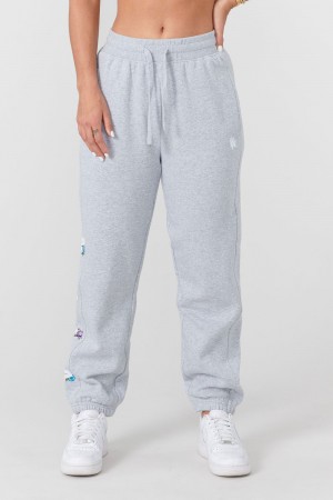 Young LA W203 Winter Bloom Joggers Light Grey Canada | TFPE-24675