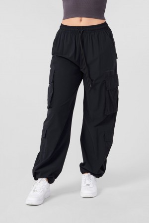 Young LA W219 Travel Cargo Joggers Black Canada | LSZK-70829