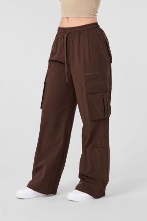 Young LA W219 Travel Cargo Joggers Dark Brown Canada | KSQC-70965