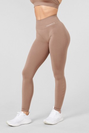 Young LA W220 - Core Seamless Leggings Khaki Canada | OMQW-90374