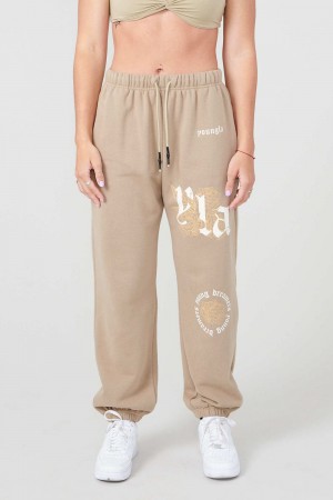 Young LA W224 Rose Joggers Beige Canada | RNFQ-26495