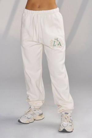 Young LA W226 - Teddy Jogger White Canada | GTFM-13452