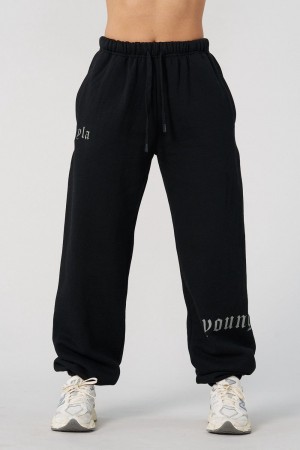 Young LA W232 - Urban Cuff Jogger Black Canada | HZWI-84057