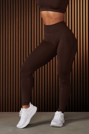 Young LA W233 - Curve Seamless Legging Dark Brown Canada | UMHC-62753