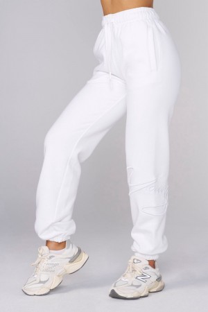 Young LA W246 Signature Joggers White Canada | YNQT-39284