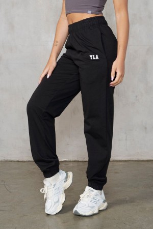 Young LA W247 Pump Cover Joggers Black Canada | HNIG-30862