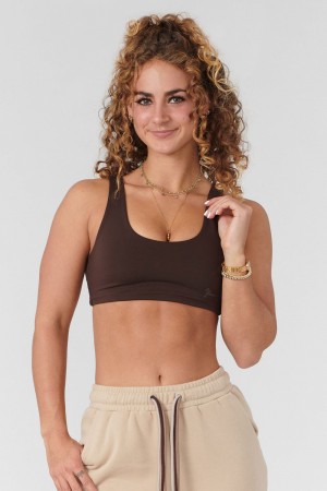 Young LA W303 Sculpt Bra Dark Brown Canada | UMQG-45782