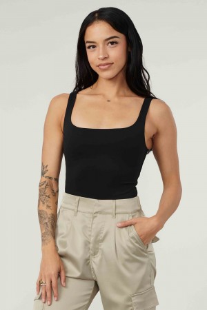 Young LA W307 - Snatched Bodysuit Black Canada | WLDC-93782