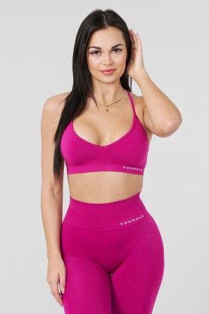 Young LA W327 - Core Seamless Sports Bra Fuchsia Canada | IRVH-02478