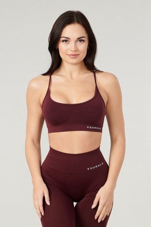 Young LA W329 - Core Seamless Scoop Neck Bra Burgundy Canada | RVPB-65312