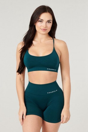 Young LA W329 - Core Seamless Scoop Neck Bra Teal Canada | MPRO-29685