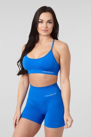 Young LA W329 - Core Seamless Scoop Neck Bra Blue Canada | DTMR-42035