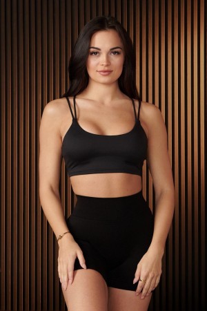 Young LA W337 - Curve Essential Sports Bra Black Canada | LTDZ-37462