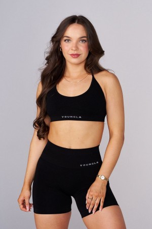 Young LA W342 Seamless Core Bra Spring 24' Black Canada | COSU-28104