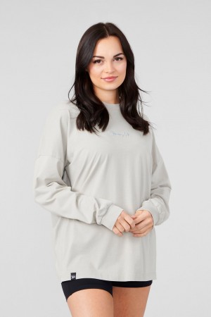 Young LA W416 Retro Long Sleeve Light Grey Canada | SLZT-75640