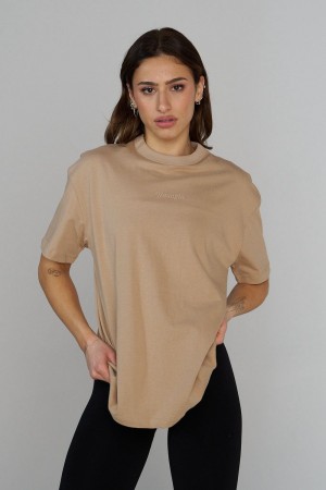 Young LA W443 Simple Tee Khaki Canada | DGRP-85463