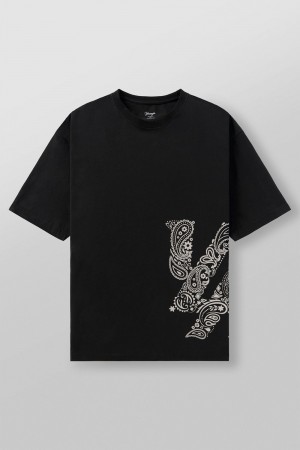 Young LA W448 Bandana Tee Black Canada | TRYK-84520