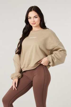 Young LA W513 - Willow Crewneck Beige Canada | ROUD-39781