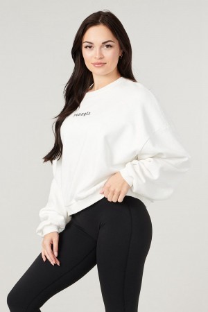 Young LA W513 - Willow Crewneck White Canada | AJYK-46318