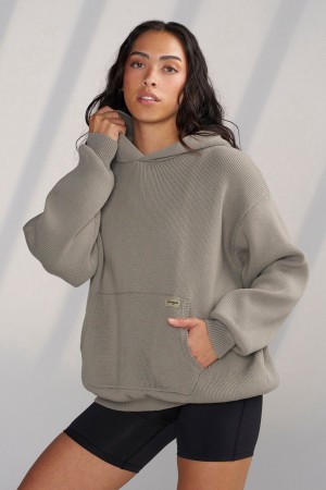 Young LA W514 - Bella Sweater Hoodie Grey Canada | GMBZ-87054