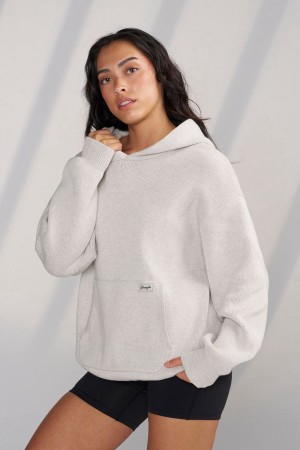 Young LA W514 - Bella Sweater Hoodie Light Grey Canada | XYIO-58639