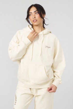 Young LA W516 Revolve Hoodie Cream Canada | KNEF-54679