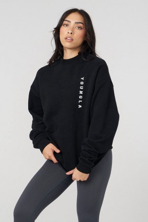 Young LA W539 Eternal Crewneck Black Canada | QMBK-32786