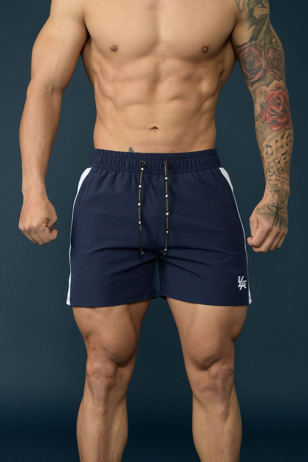 Young LA 101 Bodybuilding Short Shorts Navy Canada | RAOG-52348