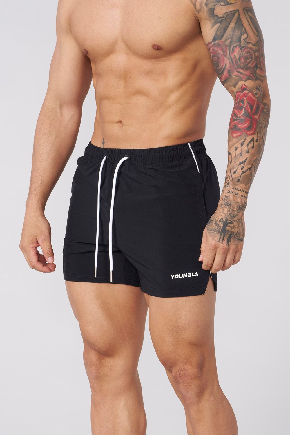 Young LA 1021 - Leg Day Shorts Black Canada | MJKP-05391