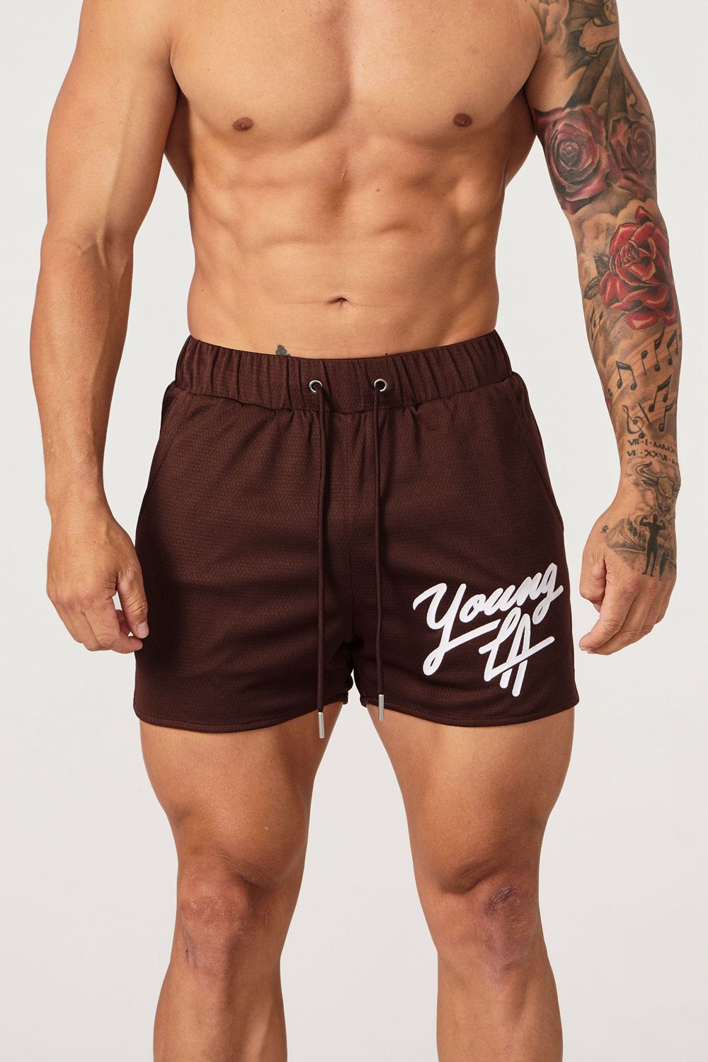 Young LA 104 Legacy Shorts Dark Brown Canada | JGNZ-36185