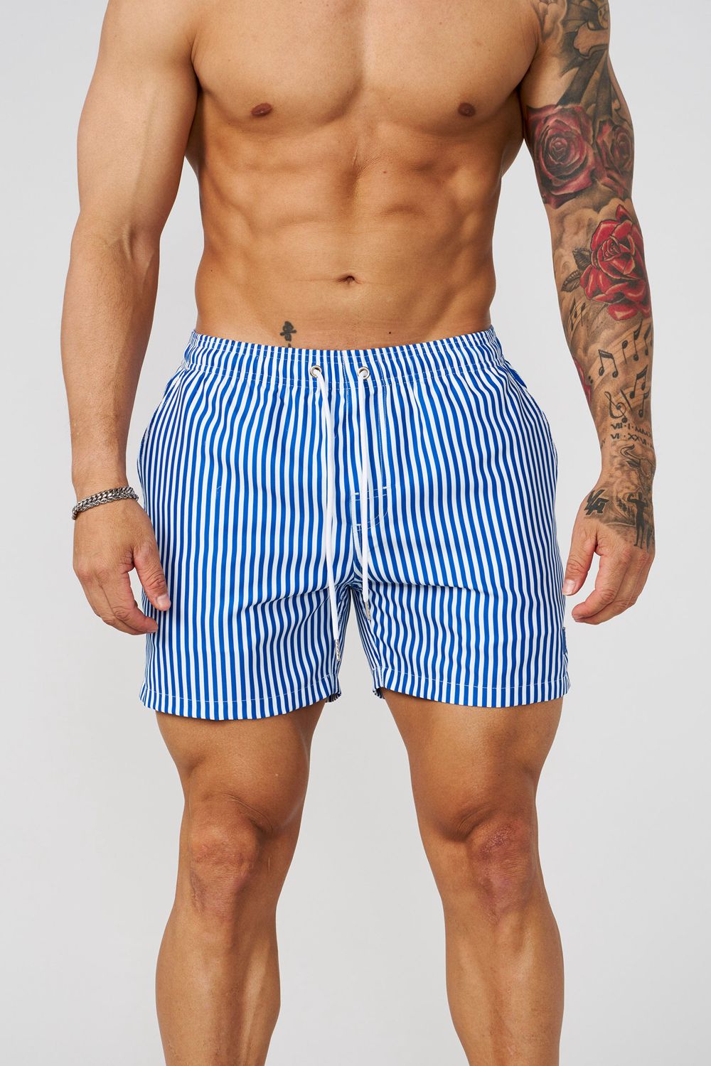 Young LA 1056 - Striped Swim Shorts Blue Canada | CXKP-90842