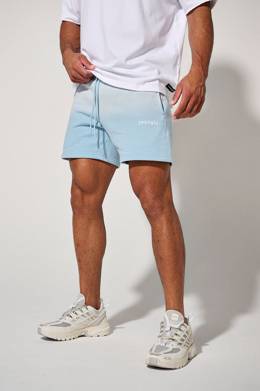 Young LA 1102 - Ultra-Soft Faded Shorts Blue Canada | BKVF-52034