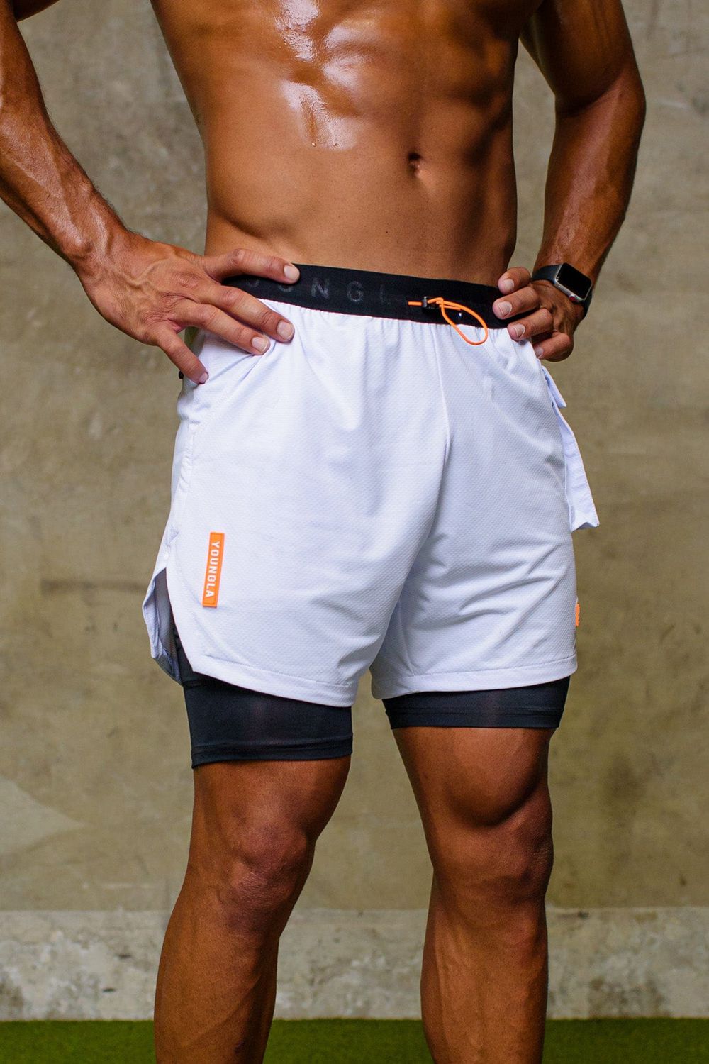 Young LA 121 Performance Line Compression Shorts White Canada | MOUZ-97364