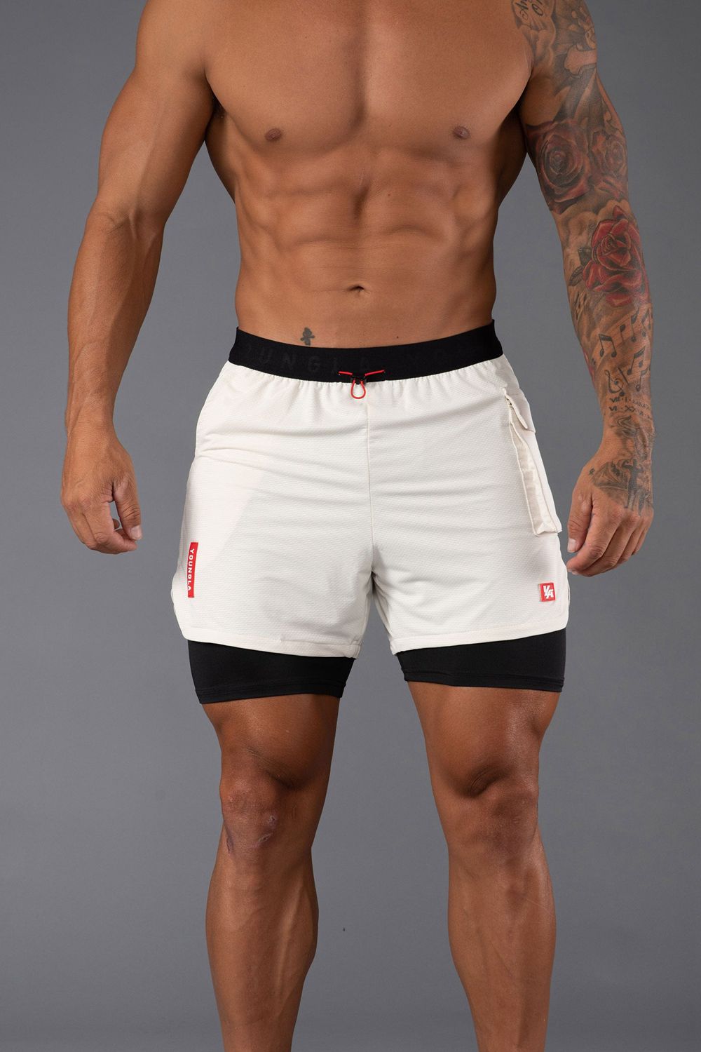 Young LA 121 Performance Line Compression Shorts White Canada | MOUZ-97364