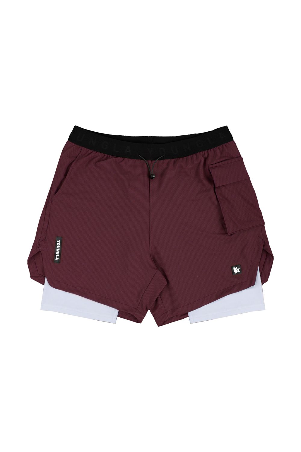 Young LA 121 Performance Line Compression Shorts Burgundy Canada | HPDL-82156