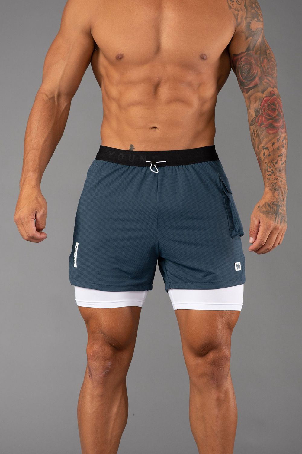 Young LA 121 Performance Line Compression Shorts Teal Canada | RSJH-19587