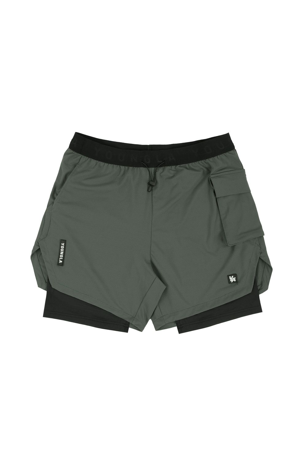 Young LA 121 Performance Line Compression Shorts Olive Canada | GCQO-94306