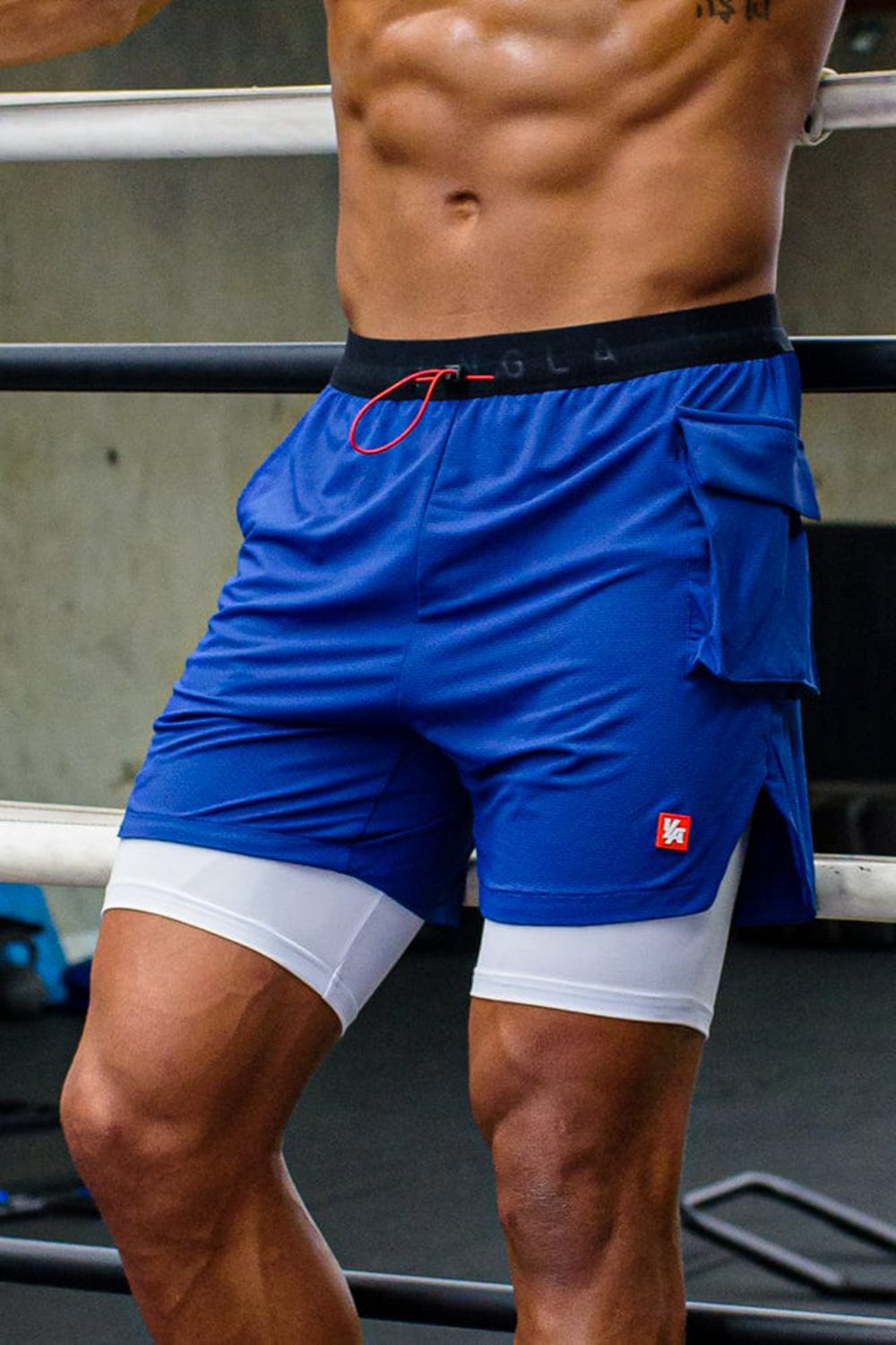 Young LA 121 Performance Line Compression Shorts Blue Canada | XBMG-82590