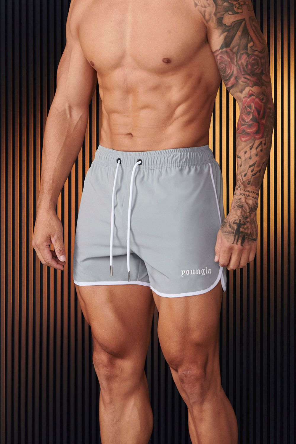 Young LA 125 - Olympic Shorts Grey Canada | SPZG-72480