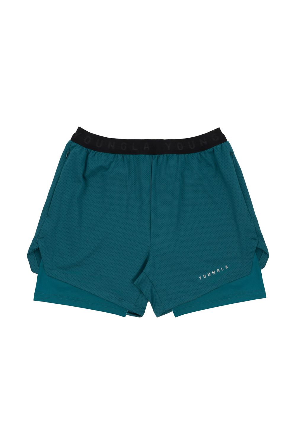 Young LA 129 Trilogy Compression Shorts Teal Canada | EYXK-56421