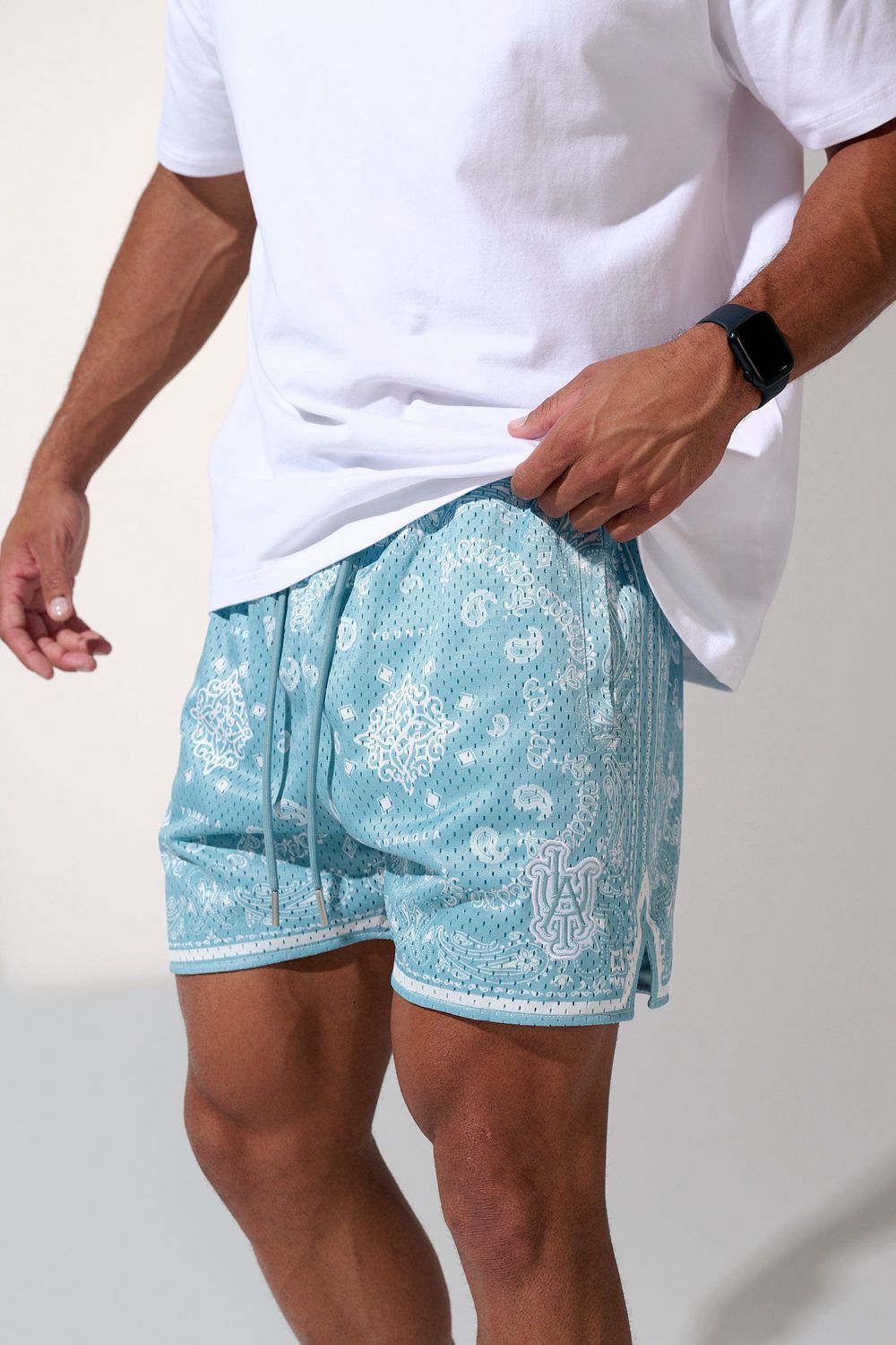 Young LA 132 Infamous Bandana Shorts Blue Canada | CQJH-93512